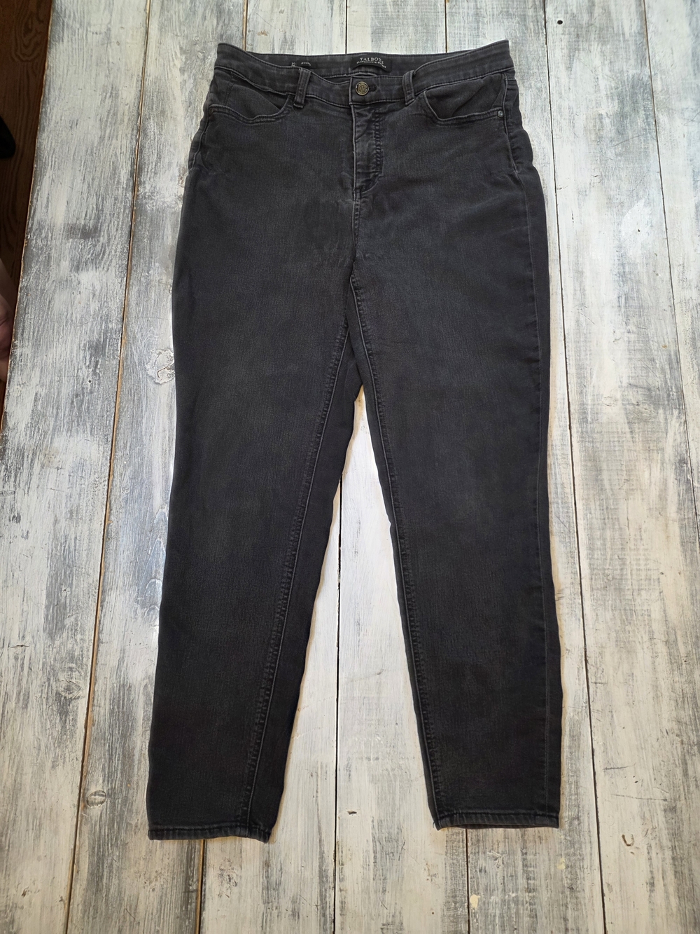 Talbots Women's Black High-Rise Skinny Ankle Jegging Jeans sz 12